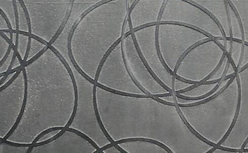 Cemento stampato con segni circolari