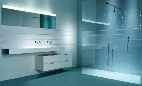 Spettacolare Bagno moderno relax, tipo spa con doccia con parete di vetro