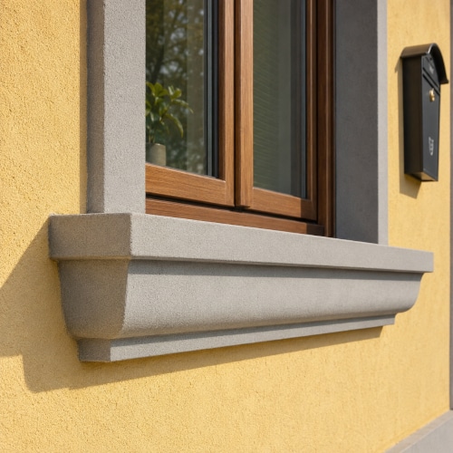 Davanzale in pietra serena per esterni, ideale per valorizzare finestre e facciate con un effetto elegante e naturale.