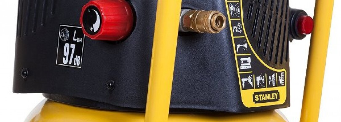 Un compressore verticale Stanley.