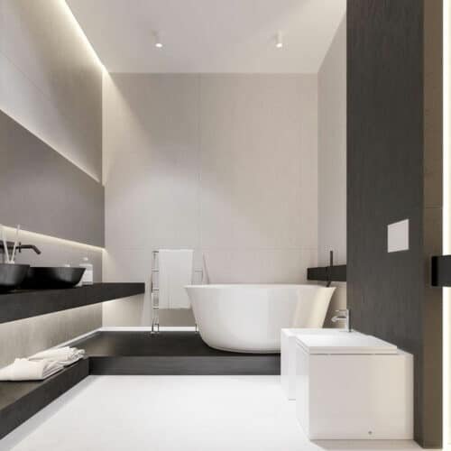 Bagno in stile Minimal - Design elegante e pulito per un ambiente raffinato