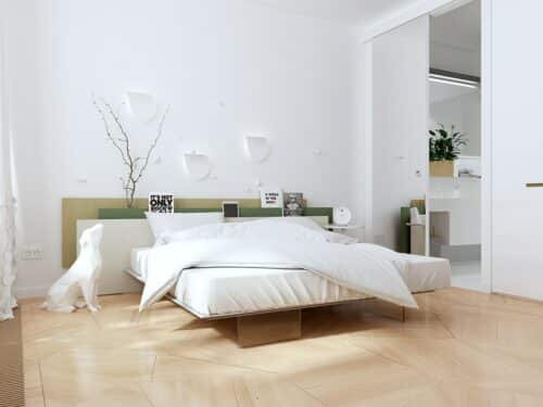 Camera da letto in stile minimal - Esempio di arredamento pulito e essenziale