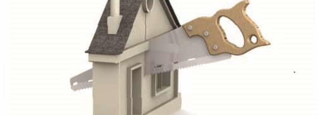 Immagine di casa tagliata , esempio di frazionamento immobiliare