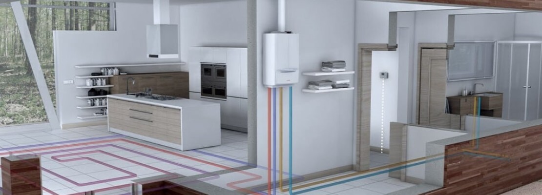 Caldaia a condensazione installata e in funzione su casa