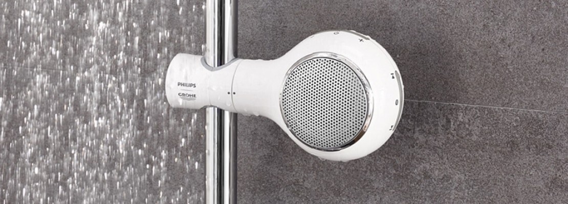 Radio FM Per Doccia Skymaster Blu | Resistente Agli Spruzzi Con Ventose | Radio Da Bagno