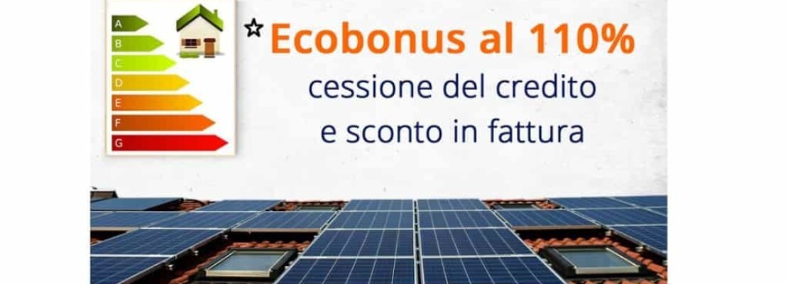 Ecobonus al 110 per cento con cessione e sconto in fattura