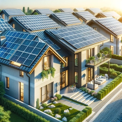 Casa moderna con tegole fotovoltaiche