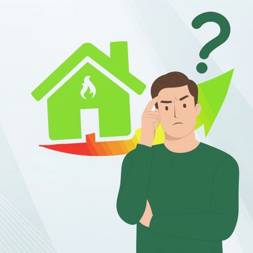 Cosa sta succedendo al Conto Termico 3.0? L'immagine illustra la confusione e i dubbi dei cittadini di fronte ai ritardi del decreto attuativo sugli incentivi energetici.