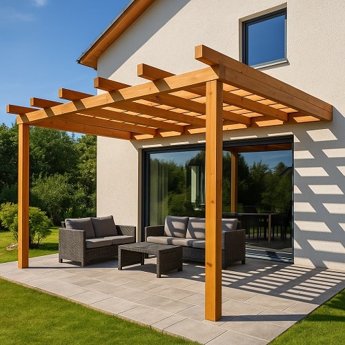 Pergola in legno addossata: eleganza e funzionalità per il tuo spazio esterno