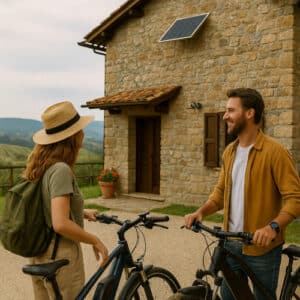 Casale nelle Langhe per affitti brevi, con noleggio e-bike e pannello solare.