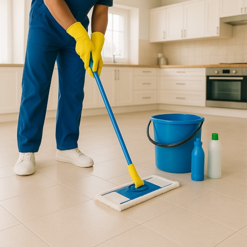 Come pulire il pavimento in ceramica o in gres: differenze di trattamenti e consigli per la pulizia professionale.