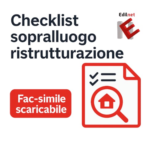 Scarica la checklist di domande e di controllo per fare un sopralluogo efficace con la ditta prima della ristrutturazione.