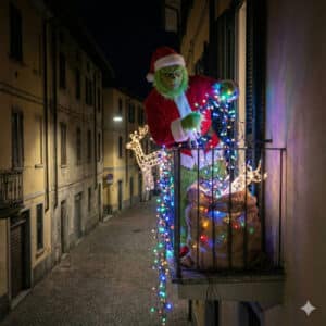 Le luci di Natale sul balcone sono regolamentate da regole di decoro e sicurezza.