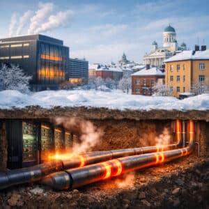 Sistema innovativo di riscaldamento domestico in Finlandia con in server di AI