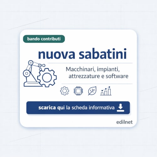 Scheda informativa per contributi finanziamento Nuova Sabatini 2026: tutte le cose da sapere e da fare per la richiesta. Bando contributi Nuova Sabatini 2026: scheda informativa per consulenza gratuita.