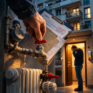 Rappresentazione della sospensione dei servizi condominiali al proprietario moroso: acqua e riscaldamento diventano il punto più delicato della sentenza del Tribunale di Modena che conferma i poteri dell'amministratore.