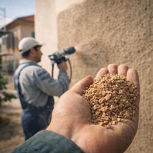 Granulato di sughero Diasen per isolante pareti.
