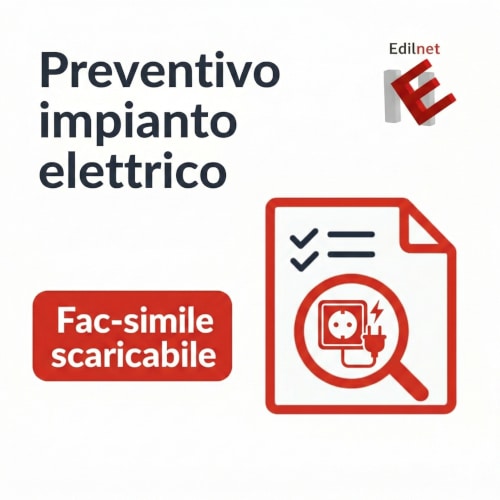 Scarica un esempio di preventivo per rifacimento, ammodernamento, progettazione impianto elettrico.