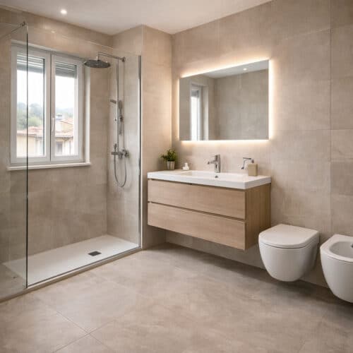 Bagno ristrutturato chiavi in mano appartamento a Ferrara