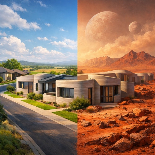 Le case stampate in 3D in Texas? Sono un test terrestre per abitare su Marte