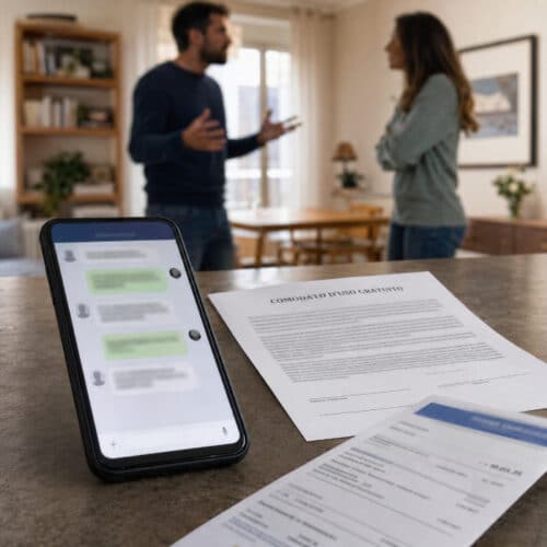 Comodato finto per coprire l’affitto in nero? Ora ti inchiodano anche le chat di WhatsApp