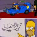 Homer Simpson Ferrari Luce meme