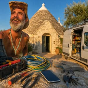 Raz Degan accusato dall'elettricista che ha installato l'impianto di allarme nel suo trullo in Val d'Itria.