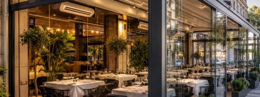 Pergotenda di 70 mq senza permesso installata all’esterno di un ristorante, con chiusure laterali e climatizzazione.