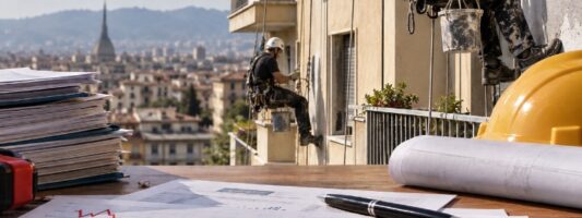 EdiliziAcrobatica in Borsa: lavori su fune e conti in rosso dopo la fine del Superbonus.