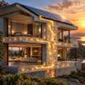 Cemento 3D che accumula l’energia prodotta dai pannelli fotovoltaici di una casa.
